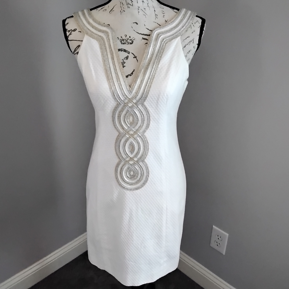 ๐HP๐ NWT Lilly Pulitzer Valli Shift Dress In Resort White - 0 - Picture 10 of 16